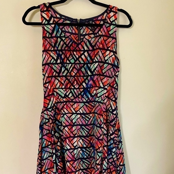 BEBOP midi racerback dress size medium in fun bright colors. Back zipper. EUC!! - Picture 3 of 16